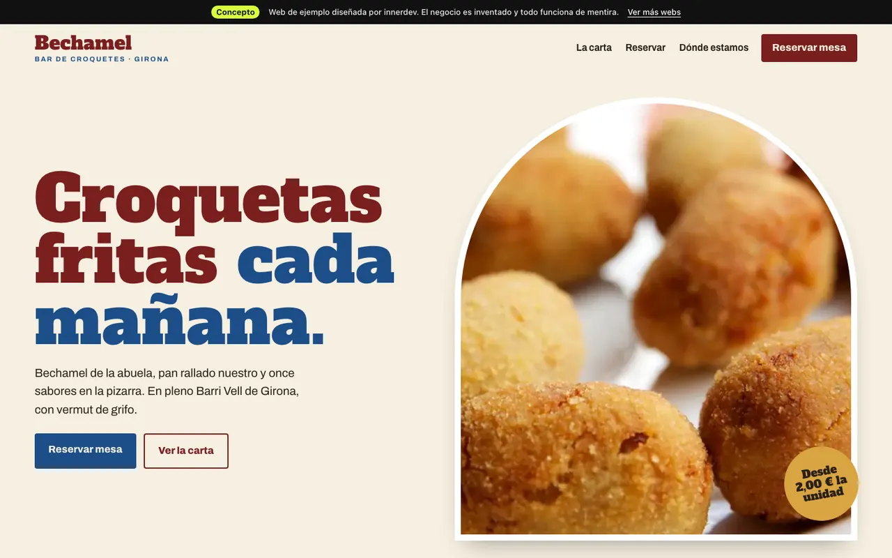 Portada de Bechamel amb croquetes acabades de fregir