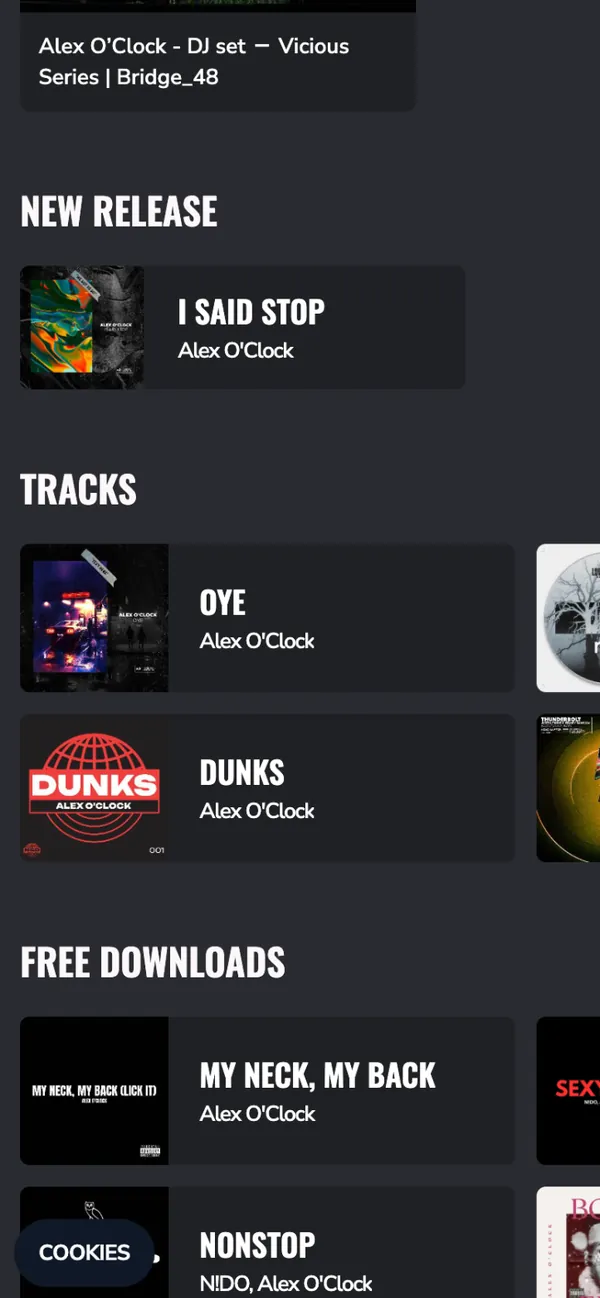 Tracks and free downloads