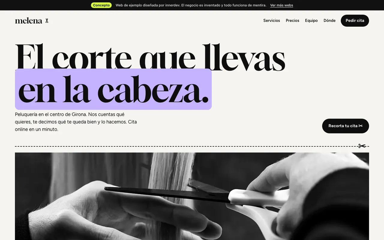 Portada de Melena amb el titular ressaltat en lila