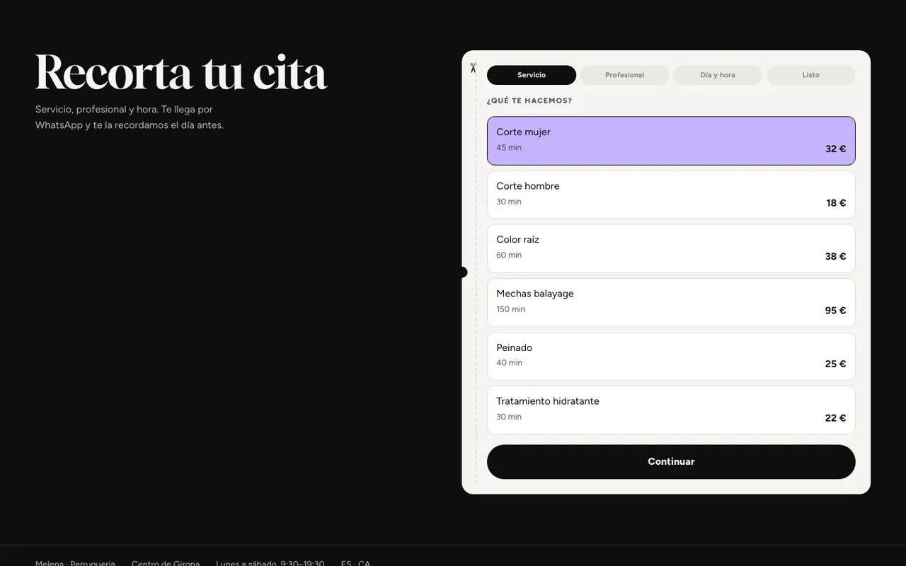 Cita en línia en forma de tiquet